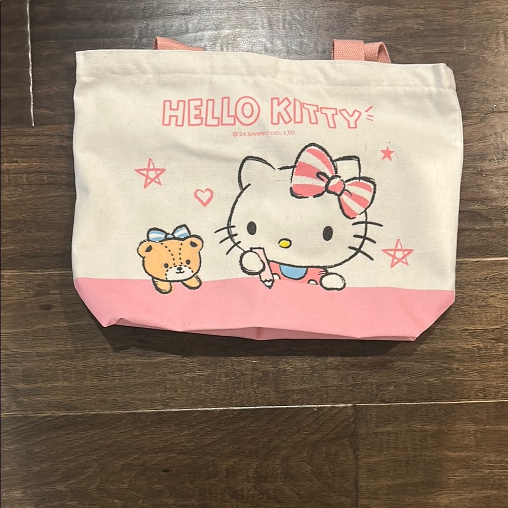 Hello Kitty Pink and White canvas Tote Bag